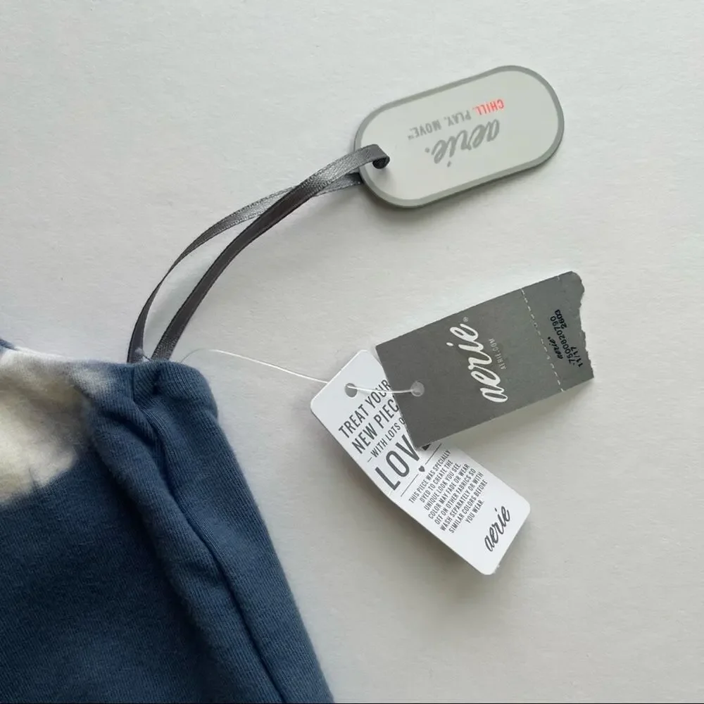 AERIE Longline High Neck Sports Bra Tie Dye - Picture 3 of 5